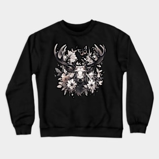 Elk deer nature Scandinavian forest Crewneck Sweatshirt